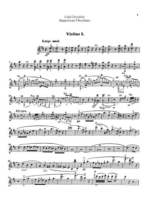 Violins I, II