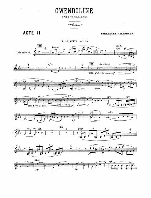 Clarinet, Bass Clarinet (B)