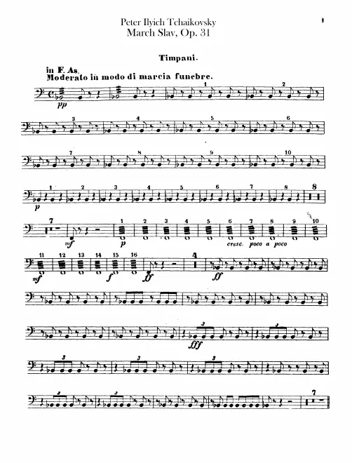 Timpani, Snare Drum, Bass Drum/Cymbal