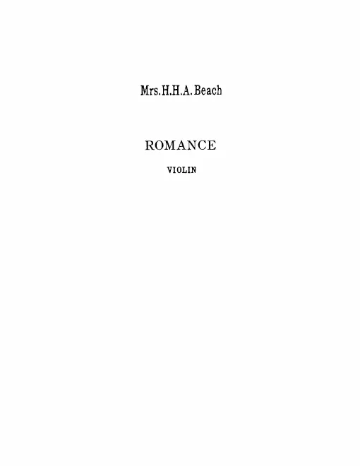 Complete Score and Violin Part