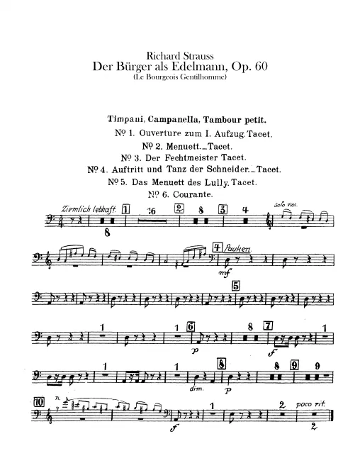 Timpani/Bells/Side Drum, Bass Drum/Cymbals/Triangle