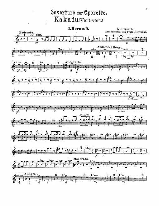 Horn 1, 2, 3, 4 (D)