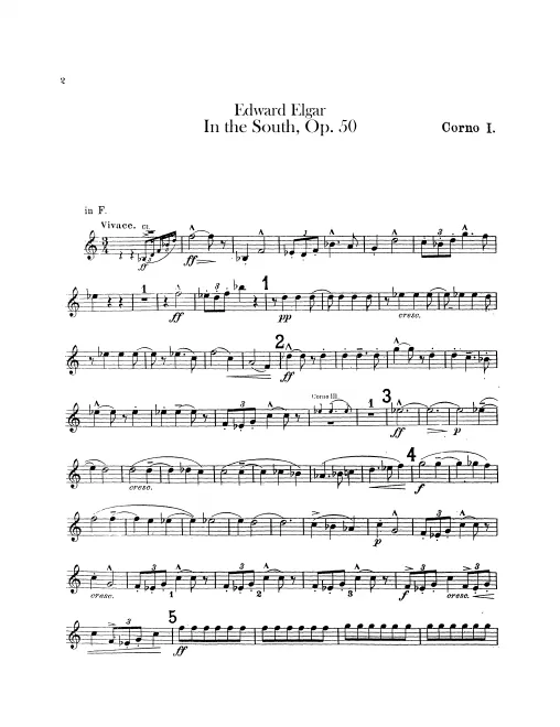 Horn 1, 2, 3, 4 (F)