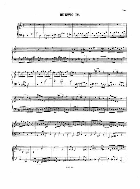 4. Duetto in , BWV 805