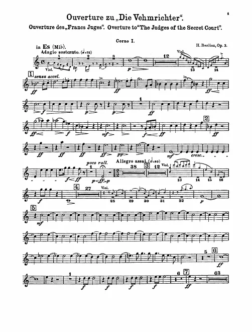 Horn 1, 2, 3, 4, (E, D)