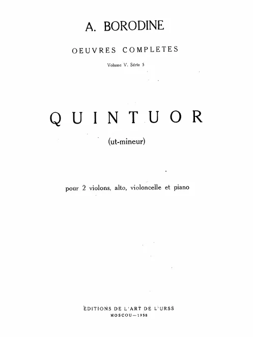 Complete Score and Parts, with Preface