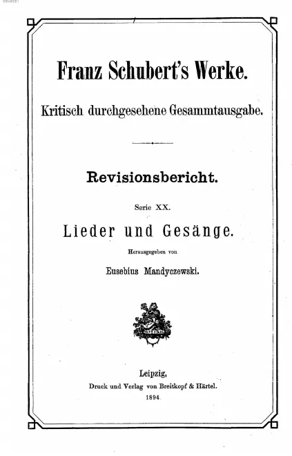 Vol.11. Lieder und Gesänge (Serie XX)