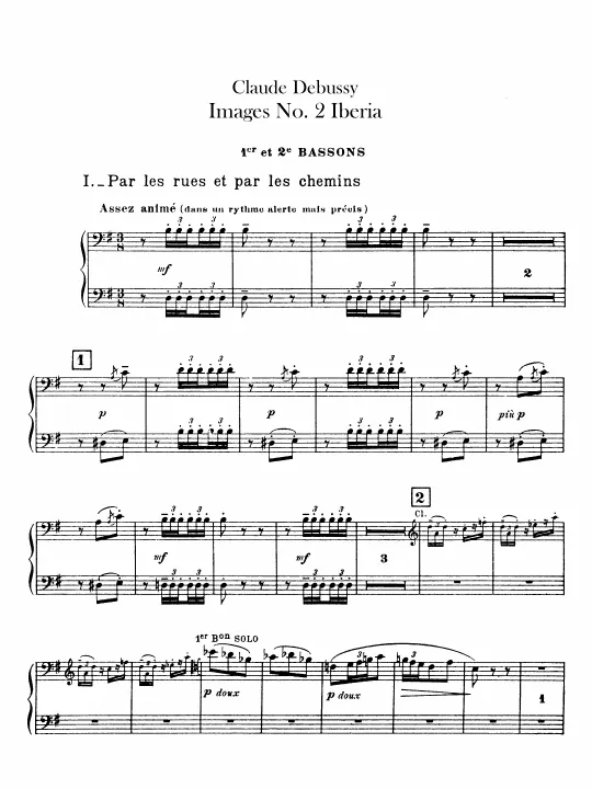 Bassoon 1/2, 3, Contrabassoon