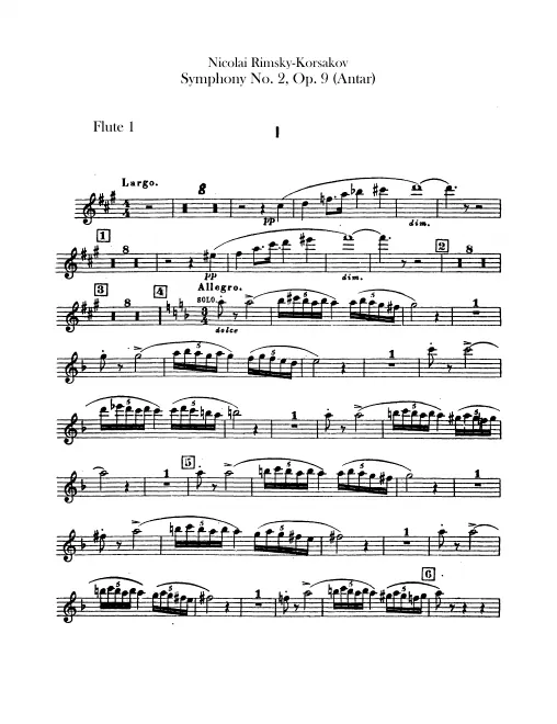 Flute 1, 2, 3 (also Piccolo)