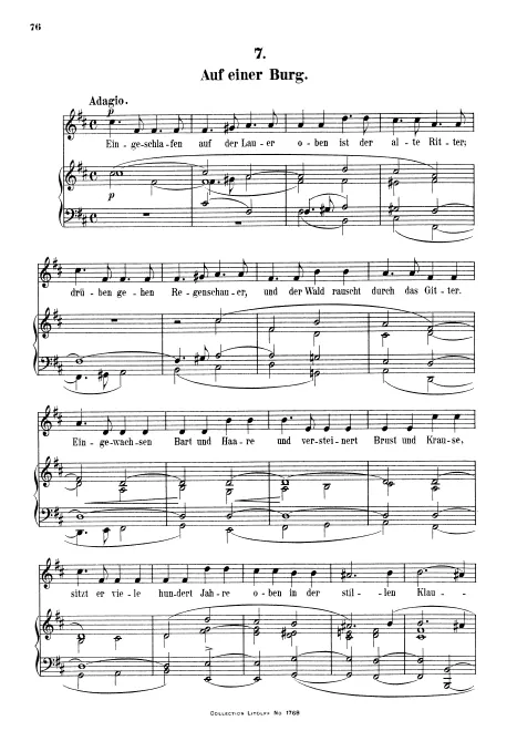 Complete Score (medium voice, transposed to )