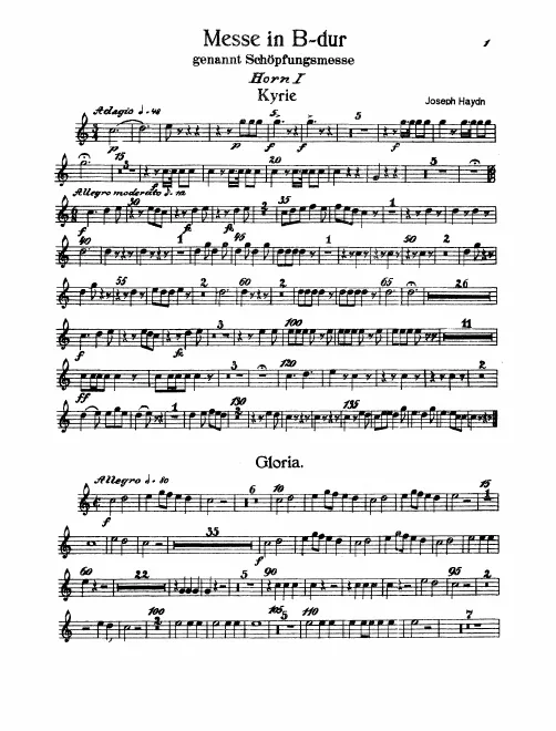 Horn 1, 2 (B/E)
