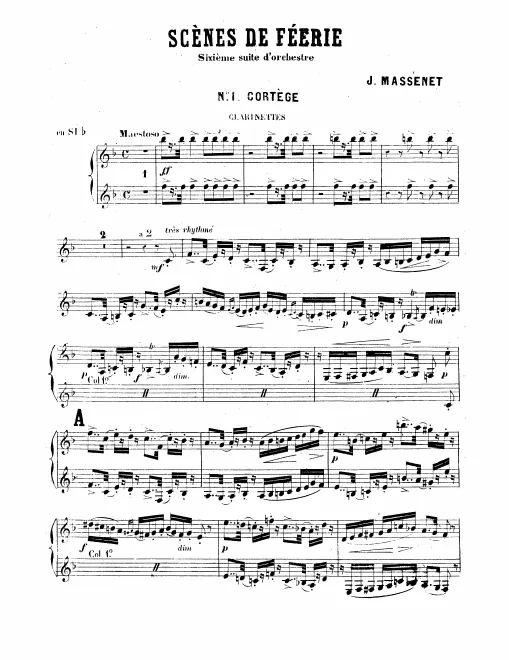 Clarinet 1/2 (A/B♭), Piccolo Clarinet (E♭)