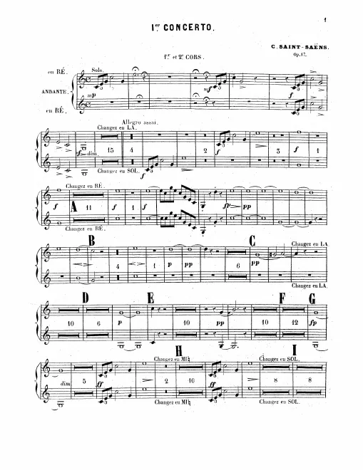 Natural Horn 1/2 (D/A/G/E) Chromatic (Valved) Horn 3/4 (D/D/C)