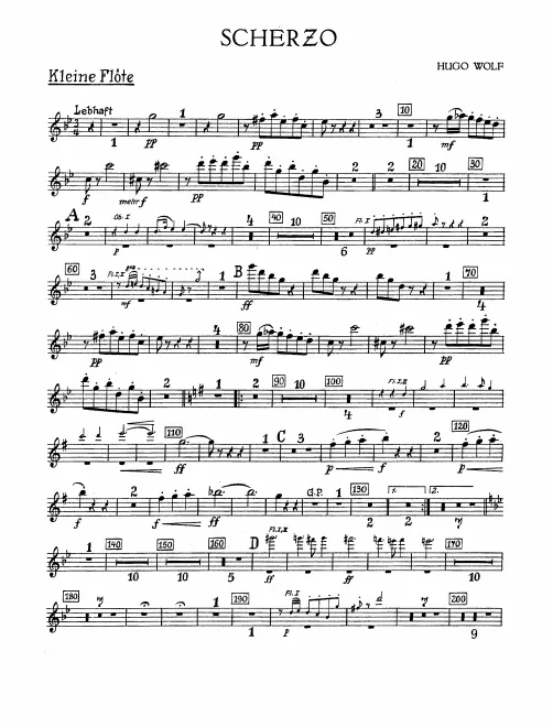 Piccolo, Flute 1, 2