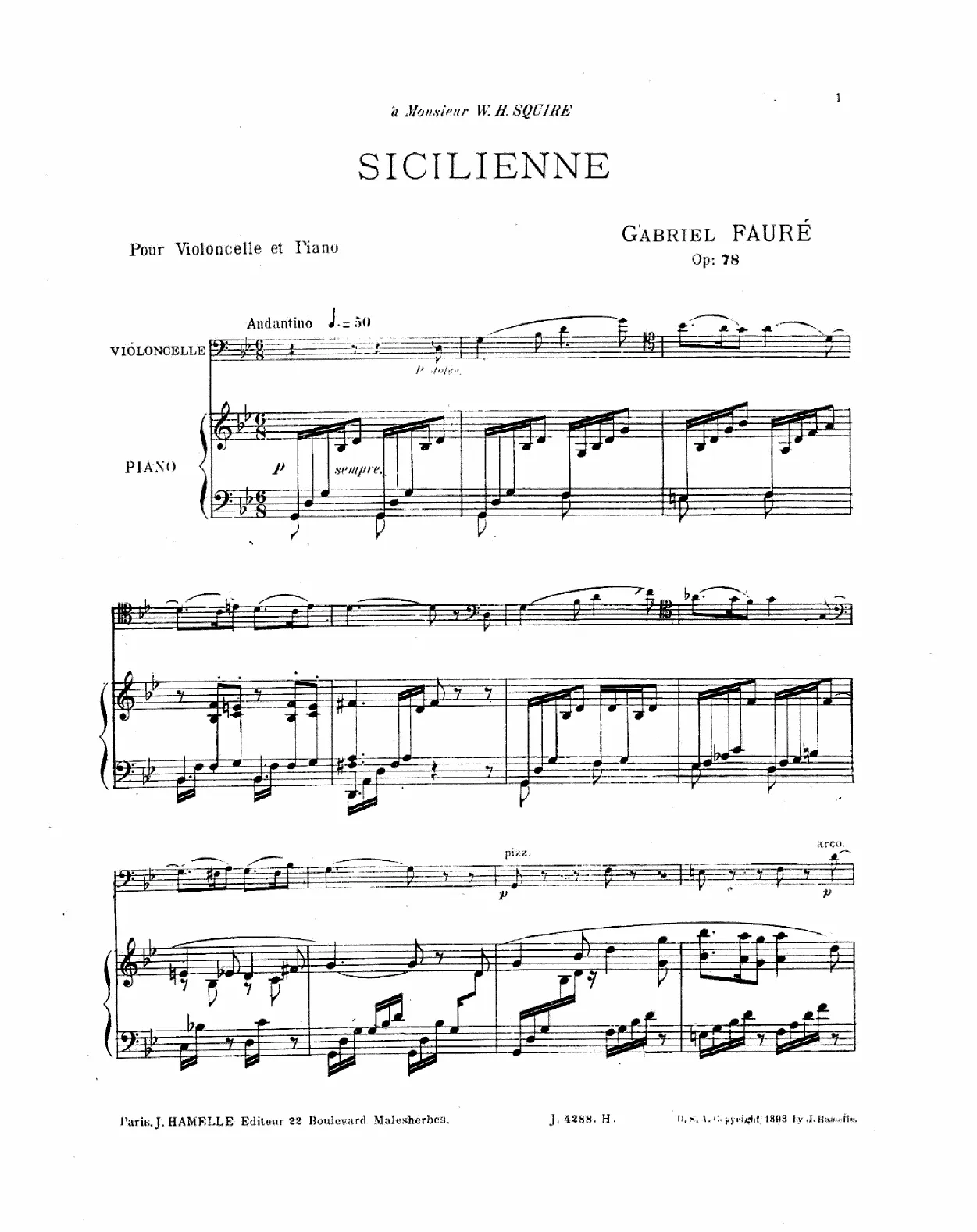 Complete Score, Cello, Violin Parts