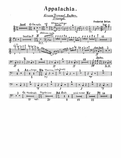 Bass Drum/Cymbals/Triangle, Snare Drum, Tam-Tam