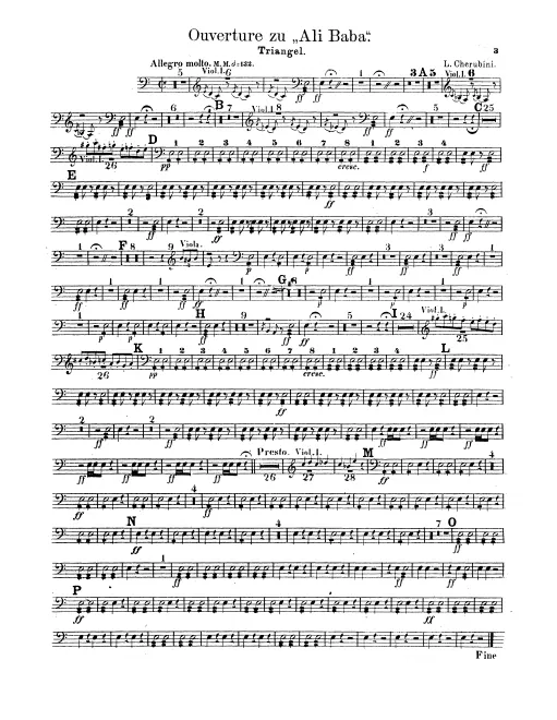 Triangle, Cymbals, Bass Drum