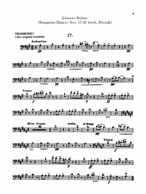 Trombone 1/2/3 Trombone 1 (bass clef)