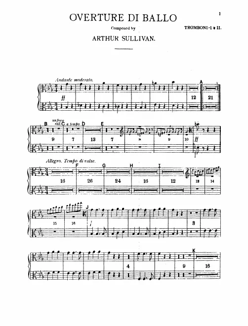 Trombone 1/2, 3, Ophicleide (or Bass Tuba), Extra Bass Tuba*
