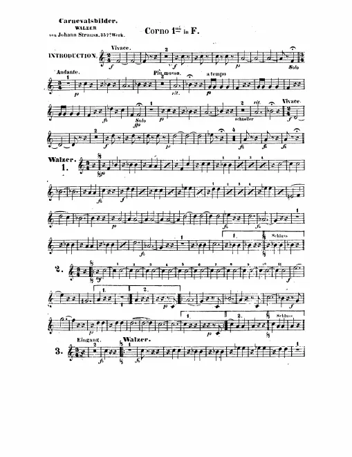 Horn 1, 2, 3, 4 (F)