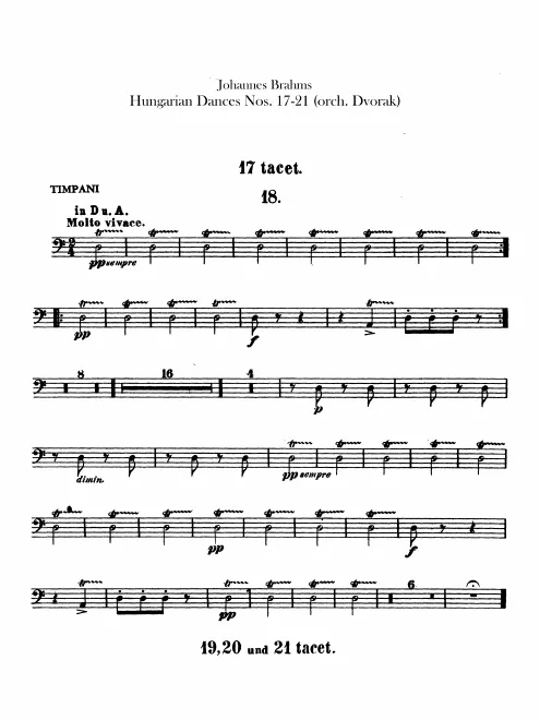 Timpani, Triangle, Bass Drum/Cymbals