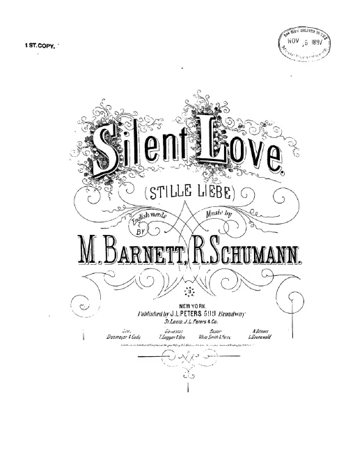 8. Stille Liebe (version for Mezzo or Tenor)