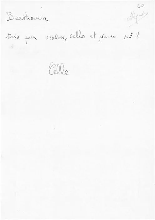 Cello Part