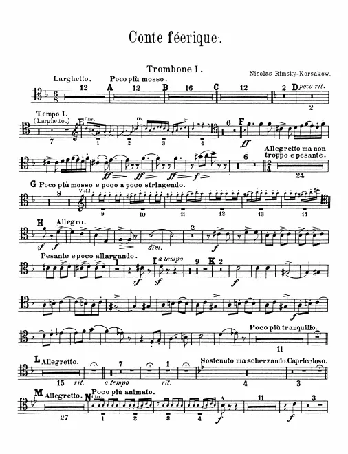 Trombone 1, 2, 3, Tuba