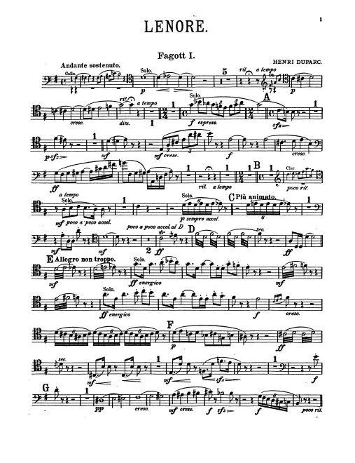 Bassoon 1, 2, 3(/4)