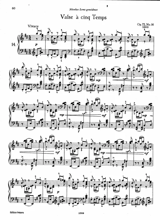 16 .Valse à Cinq Temps