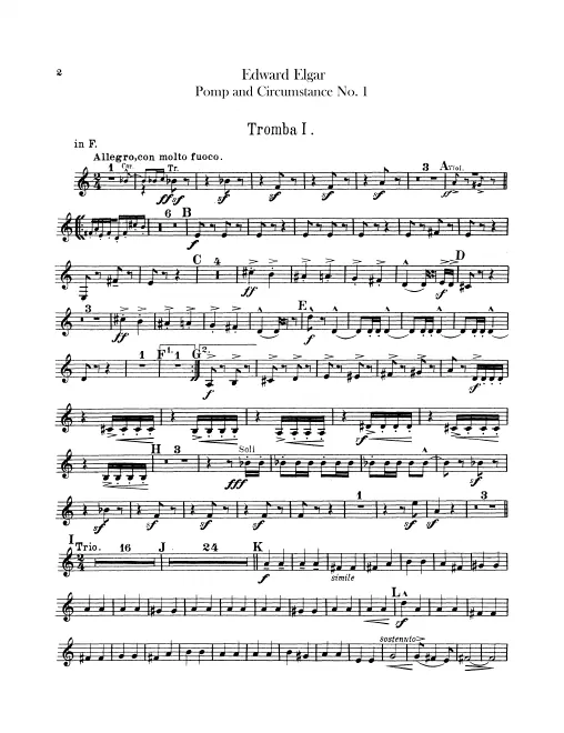 Trumpet 1, 2 (F) Cornet 1, 2 (A)
