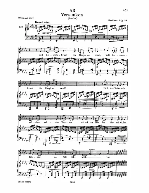 Complete Score (Low Voice, transposed to )
