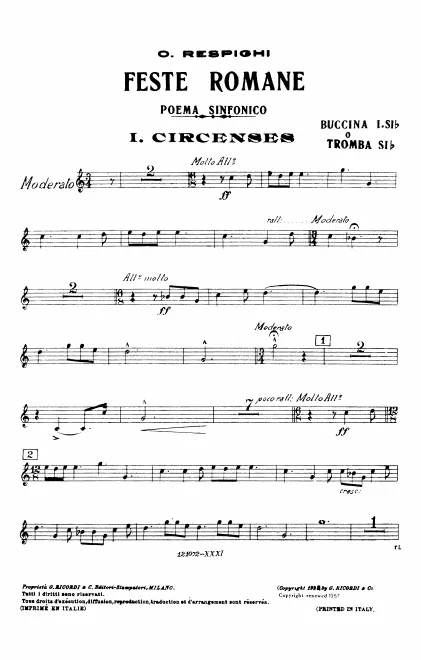 Buccina 1, 2, 3 (B♭) (or Trumpet 1, 2, 3)