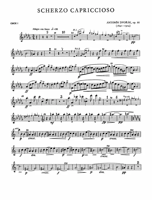 Oboe 1, 2, English Horn