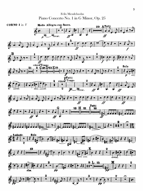 Horn 1 (F, transposed)