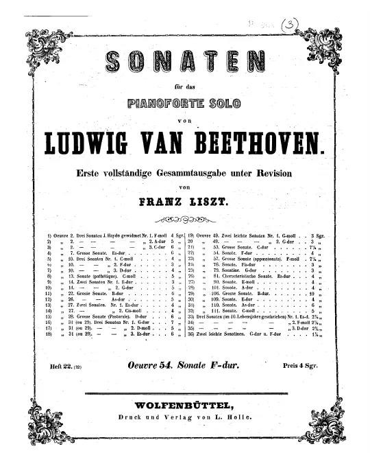 Heft 22. Piano Sonata No.22, Op.54