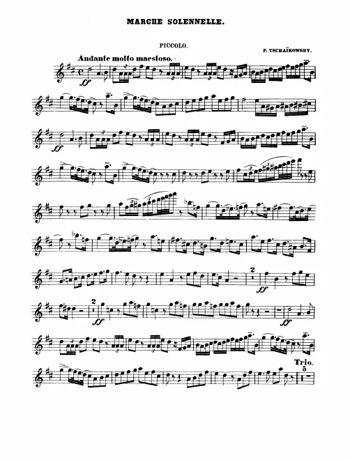 Piccolo, Flute 1, 2