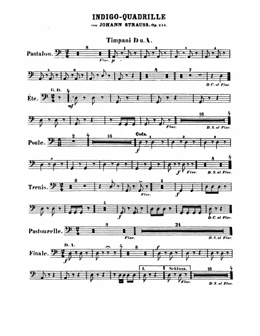 Timpani, Bass Drum/Triangle, Snare Drum