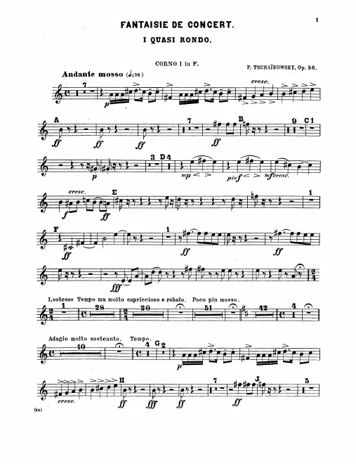 Horn 1, 2, 3, 4 (F)