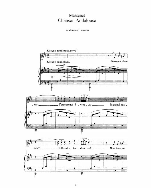 Complete score (B minor: high voice and piano)