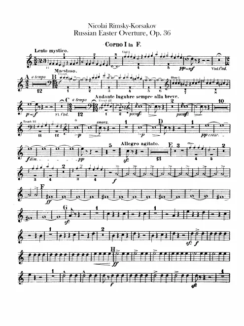 Horn 1, 2, 3, 4 (F)