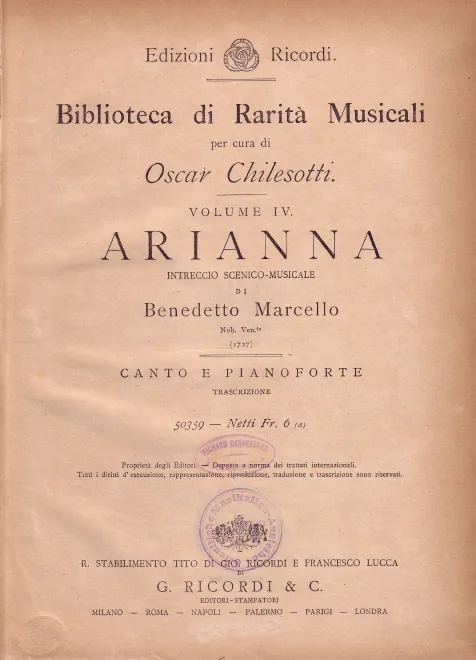 Preface/Libretto/Index