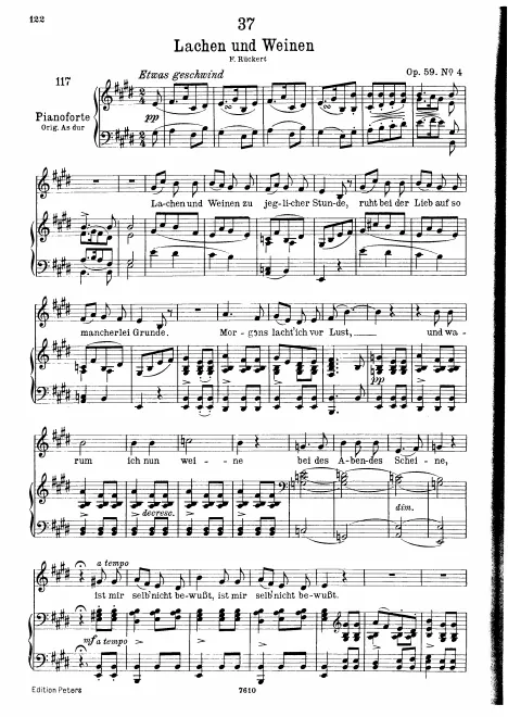 Complete Score (Low voice, transposed to )