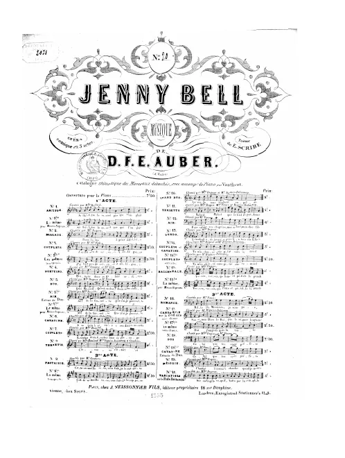 No.20, Variations: "Sur un fragile esquif" (Act III, No.17b)