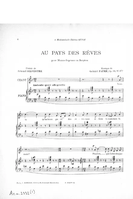 Complete Score (Transposed to for medium/low voice)