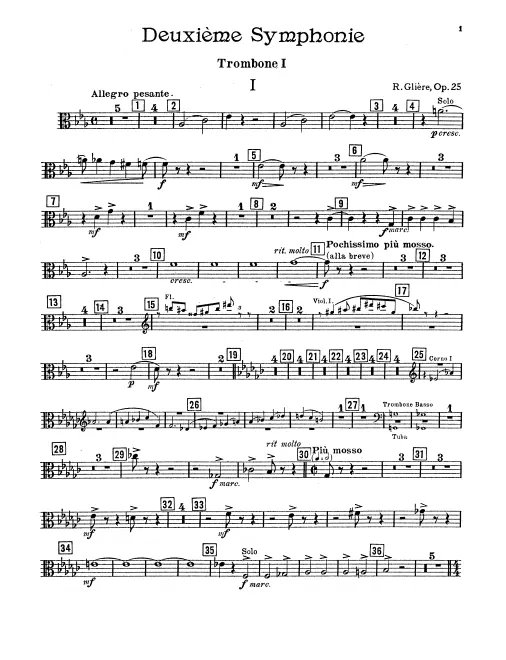 Trombone 1, 2, 3, Tuba