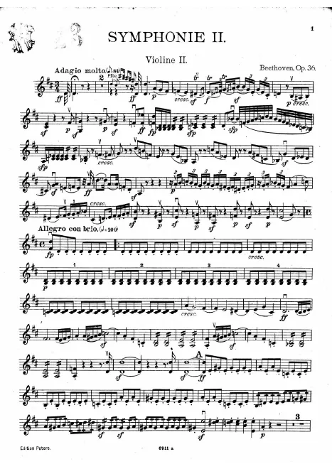Symphony No.2: Violin 2 Part (ad lib.)