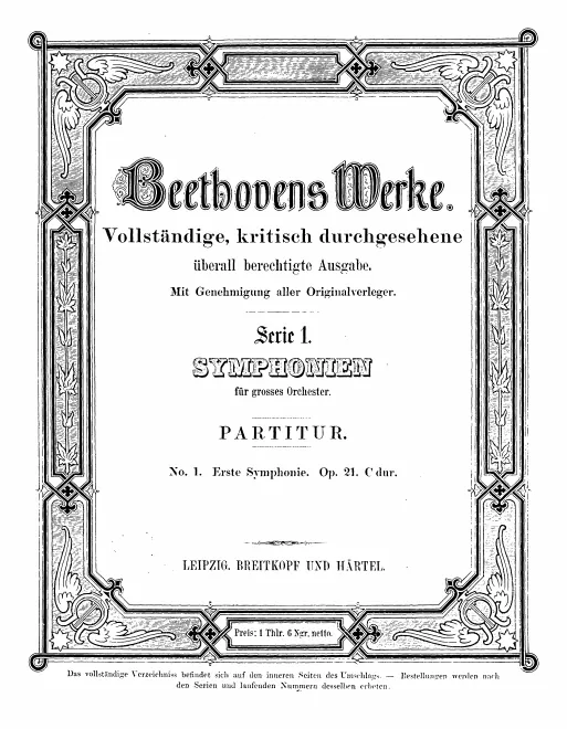 1/1. Erste Symphonie, Op.21, C dur