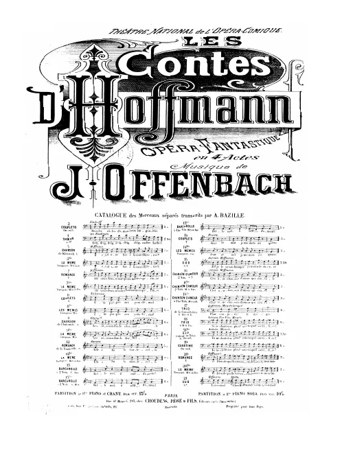 No.5 bis , Chanson de Kleinzach: "Il était une fois à la cour d'Eisenach" (G minor)
