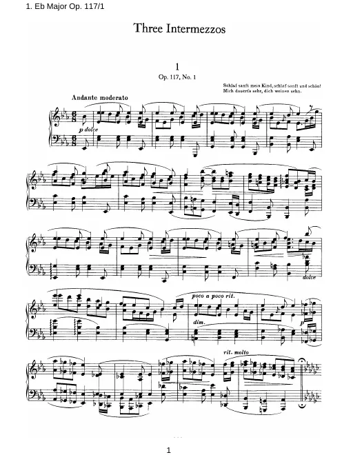 Intermezzo No.1